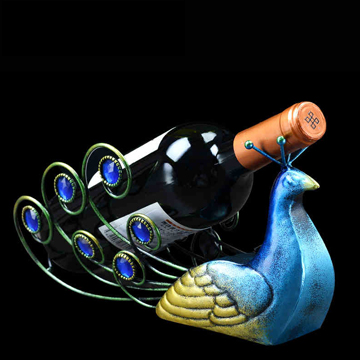 个性酒瓶架 孔雀造型